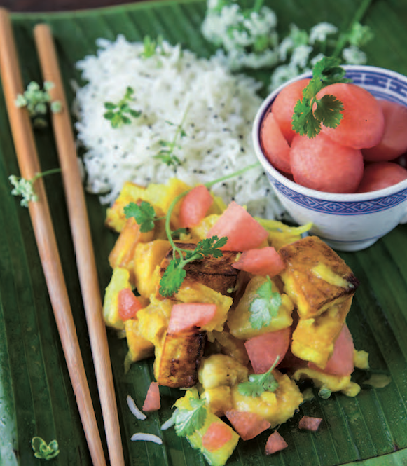 Curry de tofu aux fruits