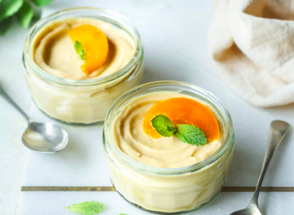 Mousse mentholée aux abricots