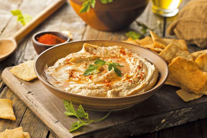 Houmous et crudités