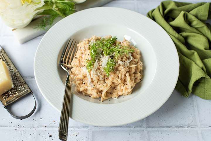 Risotto au fenouil et à la ricotta