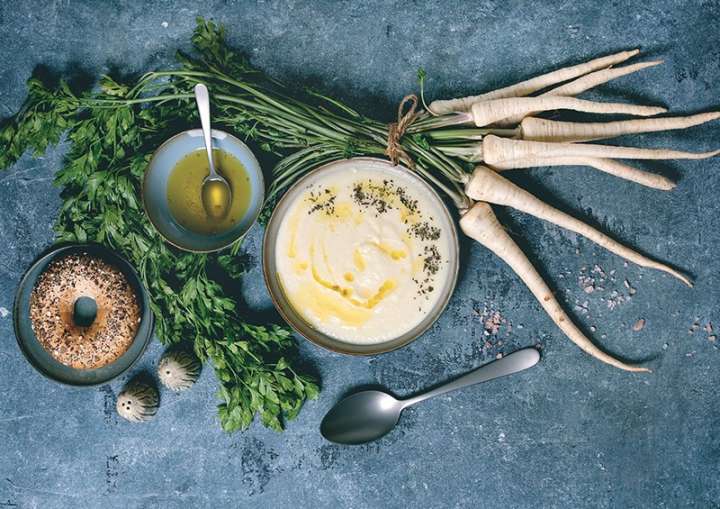 Crème de panais et pommes de terre